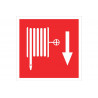 Distress signal Hose Extinguishment down with arrow pictogram COFAN