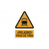 Signal Warning Train Pass (text and pictogram) COFAN