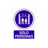 People only, COFAN pictogram and text obligation sign