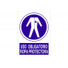 Signal obligatoire Utilisation obligatoire de vêtements de protection 2 (vêtements ajustés)
