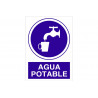 Panneau d'obligation pictorama et texte COFAN eau potable