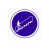 Signal pictogramme obligatoire utilisation de l'escalier COFAN