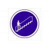Sinal de obrigação de pictograma Uso obrigatório de escada COFAN