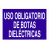 Indicação de utilização obrigatória de botas dieléctricas COFAN