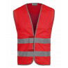 Gilet di sicurezza rosso con nastri riflettenti WORKTEAM HVTT02