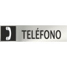 Informationsplakat Telefon Edelstahl selbstklebend 0,8 mm 50 x 200 mm SEKURECO