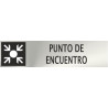 Informativa Punto de Encuentro Acero Inox. Adhesivo de 0,8mm 50x200mm