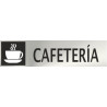 Cafeteria-Infoschild, Edelstahl 0,8 mm 50 x 200 mm SEKURECO