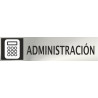 Informativa Administración Acero Inoxidable Adhesivo de 0,8mm 50x200mm RD707044