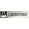 Signe d'information de laboratoire en acier inoxydable (adhésif de 0'8mm) 50 x 200 mm SEKURECO