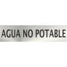 Signal industriel acier inoxydable Eau non potable Adhésif 0.8mm 50x200mm SEKURECO