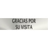 Info Gracias Por Su Visita Acero Inox. Adhesivo de 0,8mm 50 x 200 mm