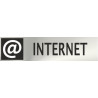 Internet-Informationsschild 0,8 mm 50 x 200 mm Edelstahl SEKURECO