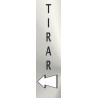 Signal en acier inoxydable vertical Tirez 50 x 200 mm SEKURECO