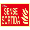 Signal d'urgence en Aluminium Sense Sortida 320 x 160 mm SEKURECO