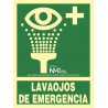 Signe lumineux de lavage des yeux d'urgence 210 x 300 mm en PVC de classe B