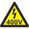 Signe électrique du triangle pictogramme Rayo 400 V SEKURECO