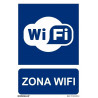 Cartel Sekureco para señalar Zona WiFi, con tintas UV