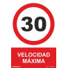 Señal de Velocidad Máxima 30 km/h, con tintas UV 300 x 400 mm SEKURECO