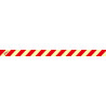 Red stripe adhesive tape 60mm x 1 meter luminescent class A SEKURECO