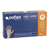 Caja dispensadora de 100 unidades de guantes de látex con polvo Elásticos y maleables Ideales contra bacterias - COFAN