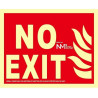 Notposter No Exit 320X160 mm luminiscent SEKURECO