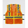 Gilet fluorescente con speciale sistema di fissaggio WORKTEAM C3622