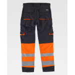 Pantalon triple couture combiné avec bandes réfléchissantes WORKTEAM C2918