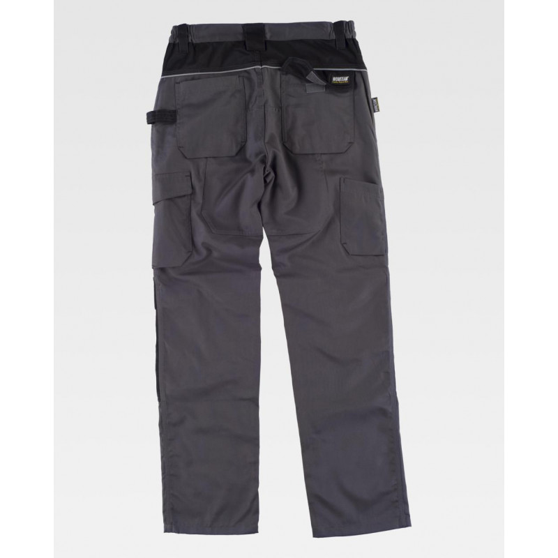 Pantalón con protección de rodilla gris oscuro/negro