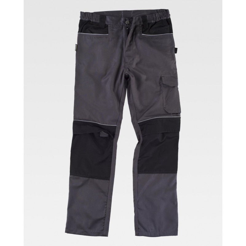 Pantalón con protección de rodilla gris oscuro/negro