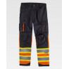 Pantaloni combinati da lavoro con bande rifrangenti-fluorescenti WORKTEAM C2618