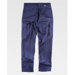 Pantalone dritto ed elastico con chiusura a bottone WORKTEAM B1421