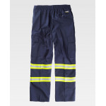 Gerade Hose mit reflektierenden fluoreszierenden Bändern WORKTEAM Combi B1436