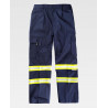 Gerade Hose mit reflektierenden fluoreszierenden Bändern WORKTEAM Combi B1436