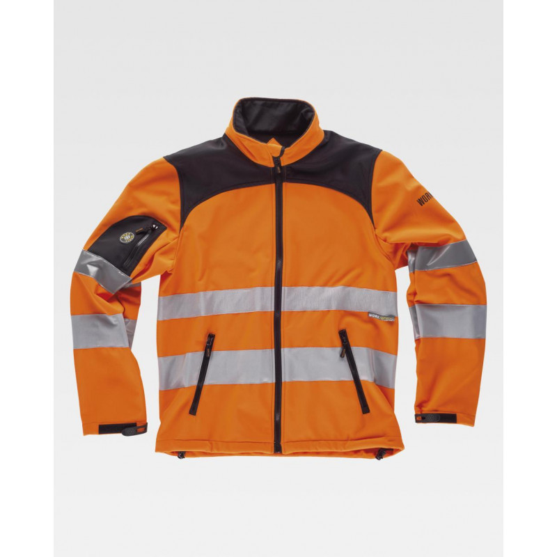 Chaqueta Workshell con tejido Ripstop con cintas reflectantes