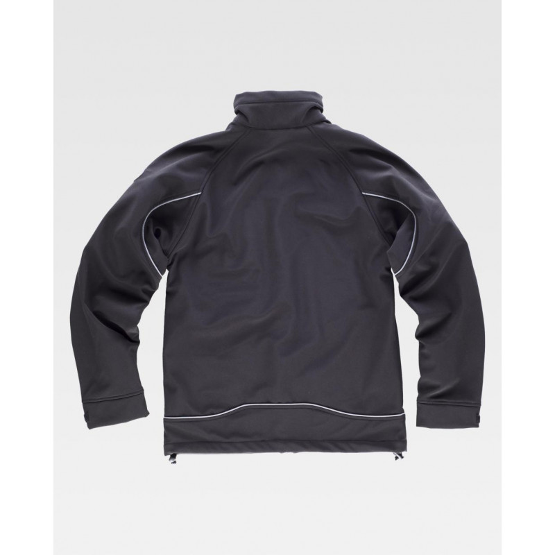 Workshell windbreaker jacket with raglan sleeves with reflective trims Sport