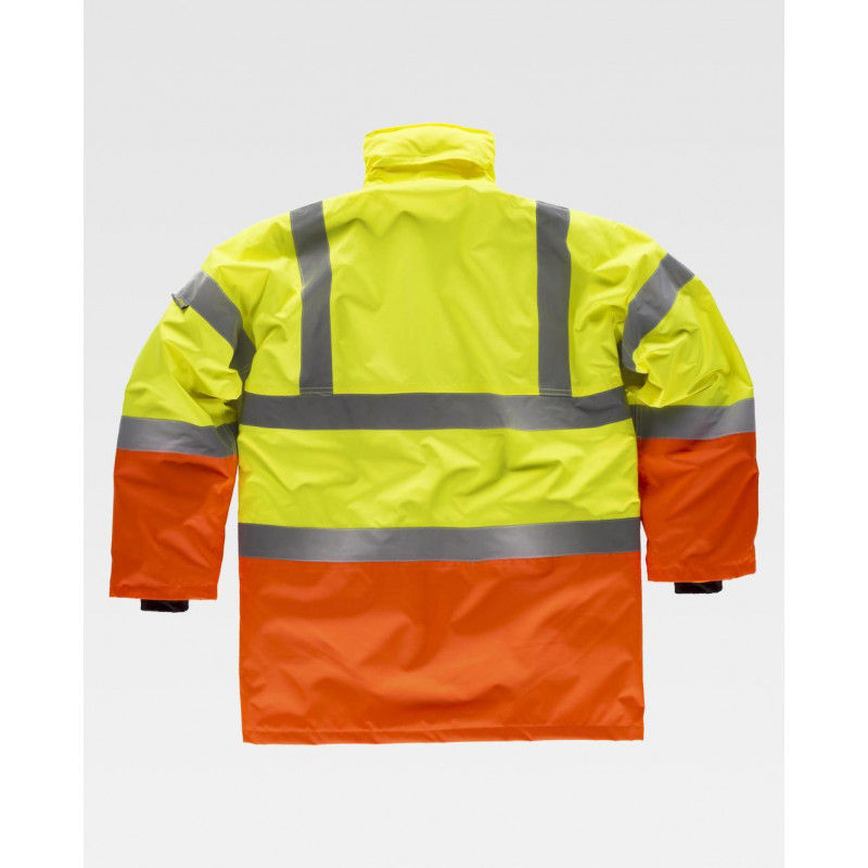 Parka imbottito impermeabile alta visibilità per lavori urbani WORKTEAM C3716