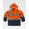 Parka mit verstecktem Nylon Reißverschluss und Cabrio High Visibility Hals WORKTEAM C3710