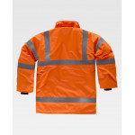 Parka classique rembourrée et imperméable à Oxford WORKTEAM Fluor C3700