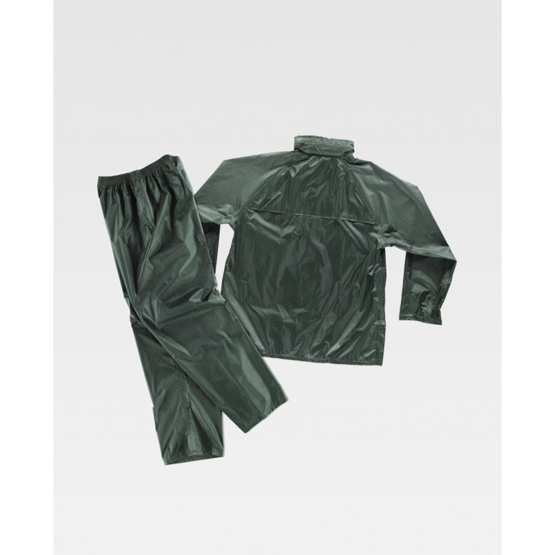 Robe à manches imperméables ranglan avec fermeture à glissière en nylon WORKTEAM Sport S2000