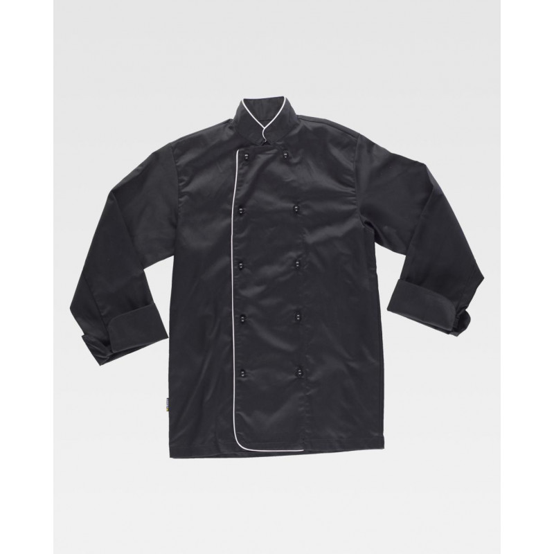 Chaquetilla de cocina unisex con vivos a contraste