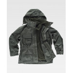 Parka con fodera polare interna staccabile con lussuosa riflessione WORKTEAM S1130