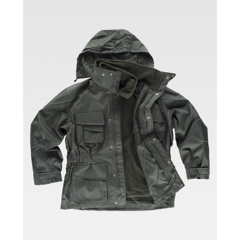 Parka con fodera polare interna staccabile con lussuosa riflessione WORKTEAM S1130