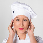 Gorro gran chef blanco GARY'S con cierre de velcro