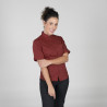 Women's short-sleeved shirt with mandarin collar and left chest pocket GARY'S