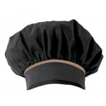 Gorro de cocinero estilo francés combinado con vivos VELILLA Serie P404001-A