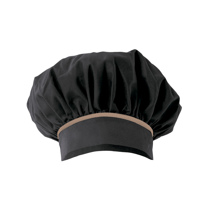 Gorro de cocinero estilo francés combinado con vivos VELILLA Serie P404001-A