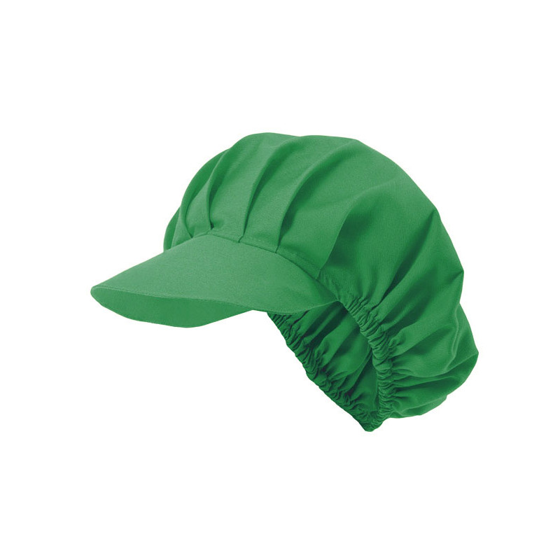 Gorro de cocina verde combinada con vivos VELILLA Serie P404004