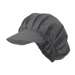 Gorro de cocina gris con visera rígida y frunces VELILLA Serie P404004