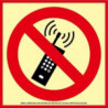 Mobile Phone Ban Sign Classe A 210 x 210 mm photoluminiscent SEKURECO